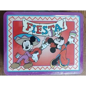 1999 Vintage Collectible Disney Mickey Mouse Fiesta Lunch Box Sealed Unopened